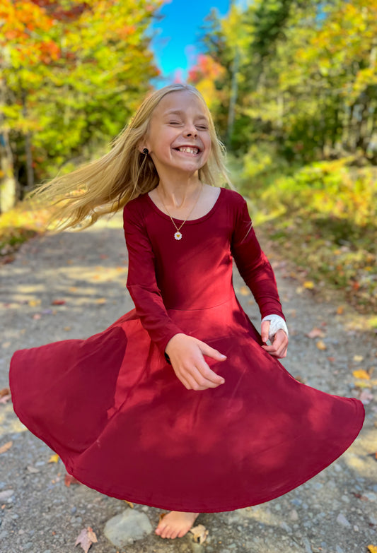 Timeless Red Twirl Dress
