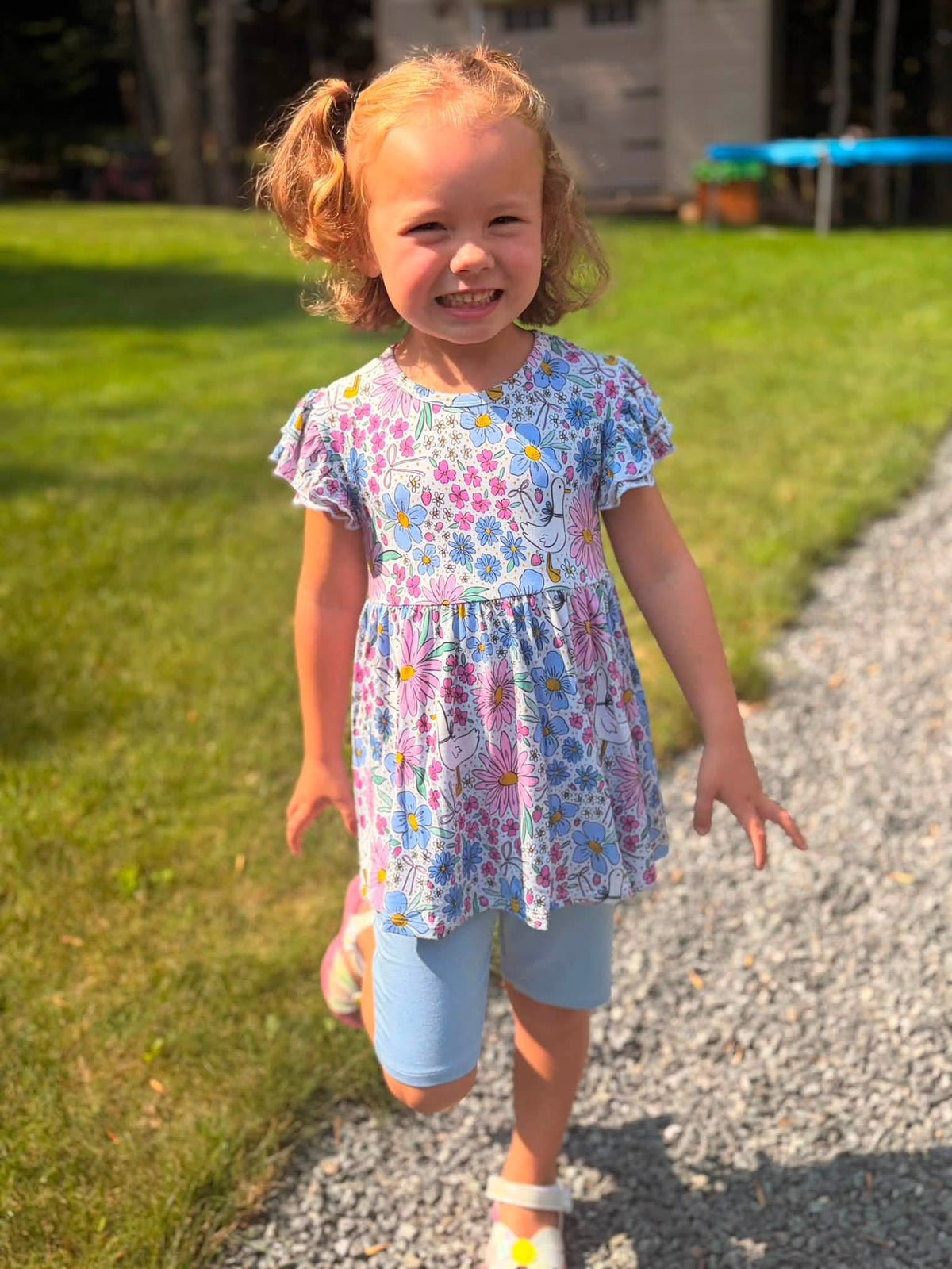 Garden Geese Peplum Short Set