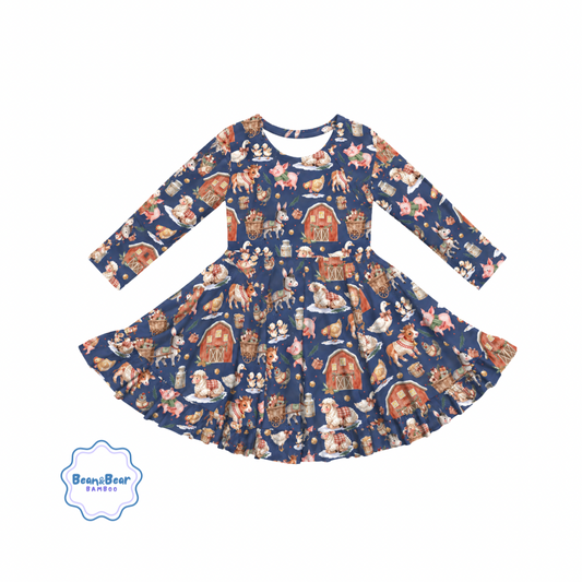 Barn to be Merry Ruffle Twirl Dress (PREORDER)