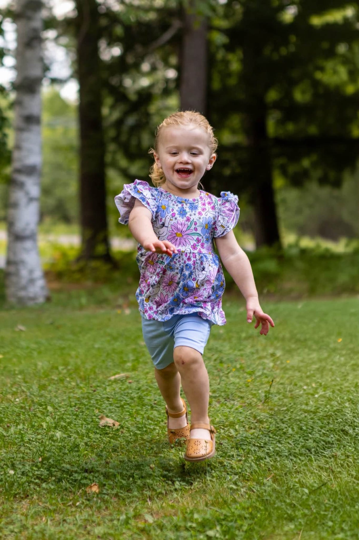Garden Geese Peplum Short Set