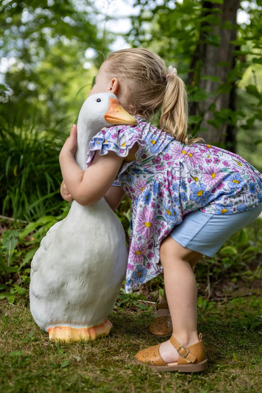 Garden Geese Peplum Short Set