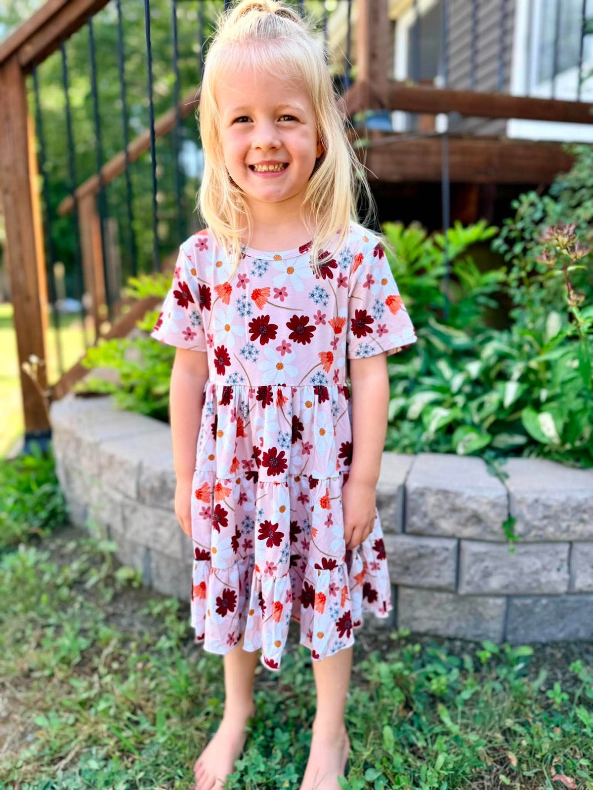 Blush Meadow Twirl Dress