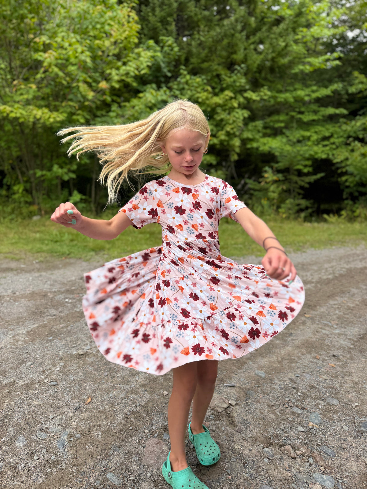 Blush Meadow Twirl Dress