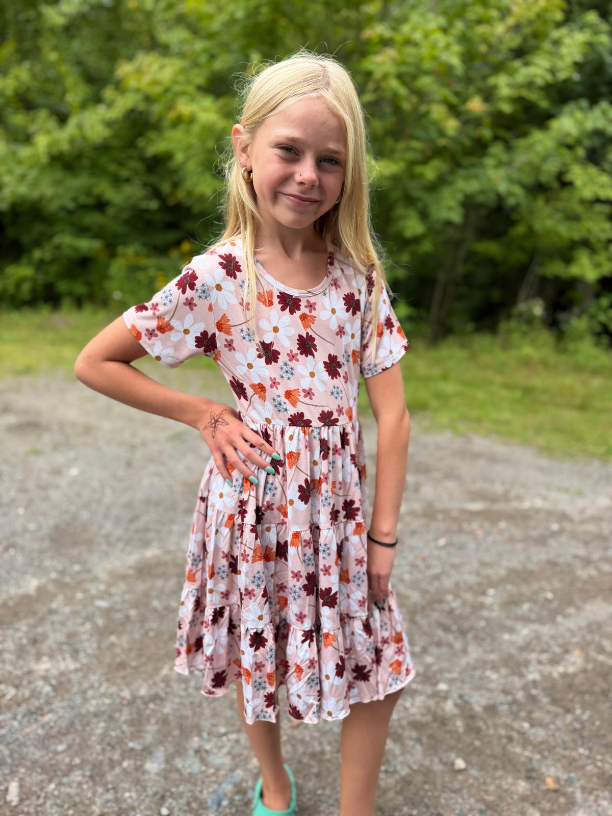 Blush Meadow Twirl Dress